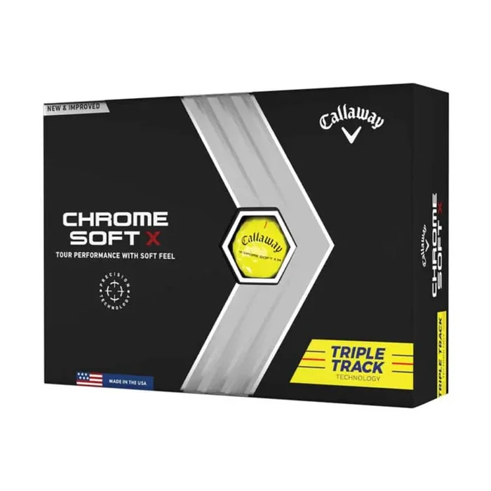 Callaway 2022 Chrome Soft X Triple Track Golf Balls – YELLOW