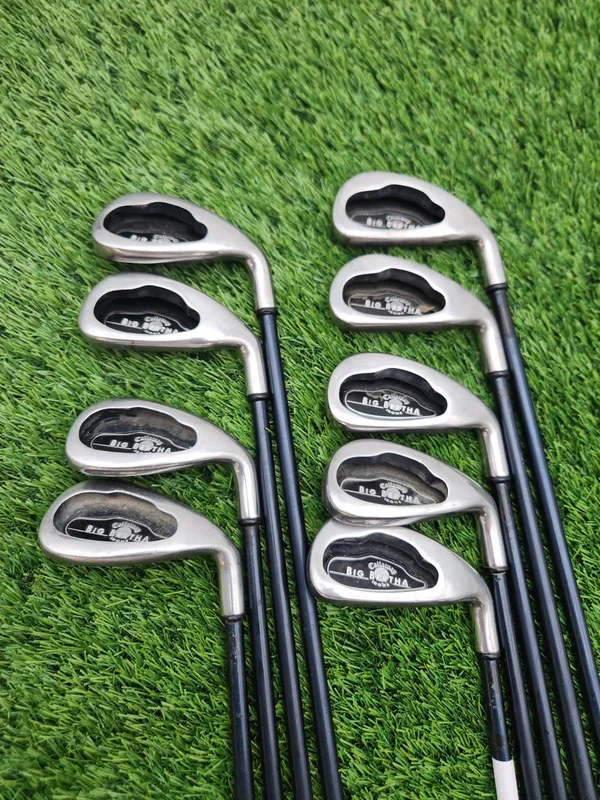 CALLAWAY BIG BERTHA IRON SET 3-PW,SW (missing GW) REG RCH 75I FAIR