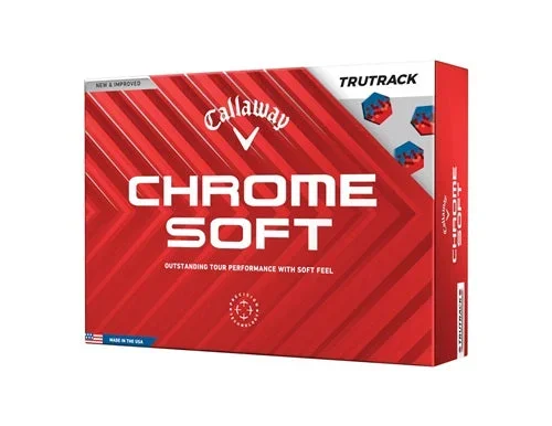 Callaway Chrome Soft 24 TruTrack Golf Balls – Blue / Red – Dozen