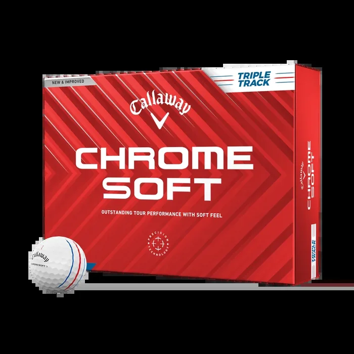 Callaway Chrome Soft Triple Track Custom Logo Golf Balls (12 Ball Pack)