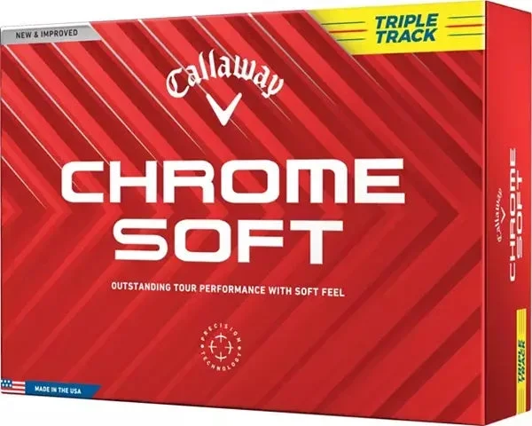 Callaway Chrome Soft Triple Track Golf Balls Yellow 2024 – 1 Dozen