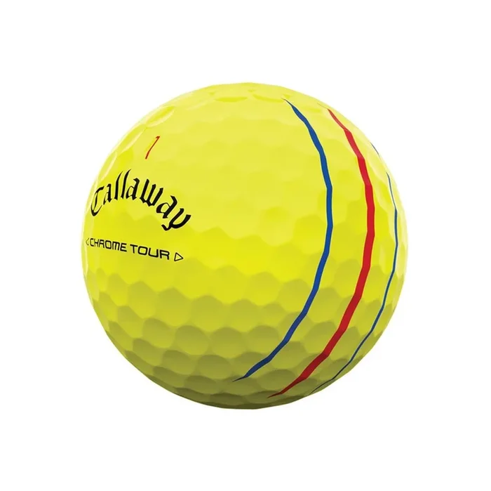 Callaway Chrome Tour Triple Track Golf Balls – Yellow – 2024