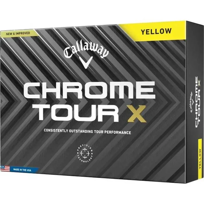 Callaway Chrome Tour X Yellow Golf Balls 2024