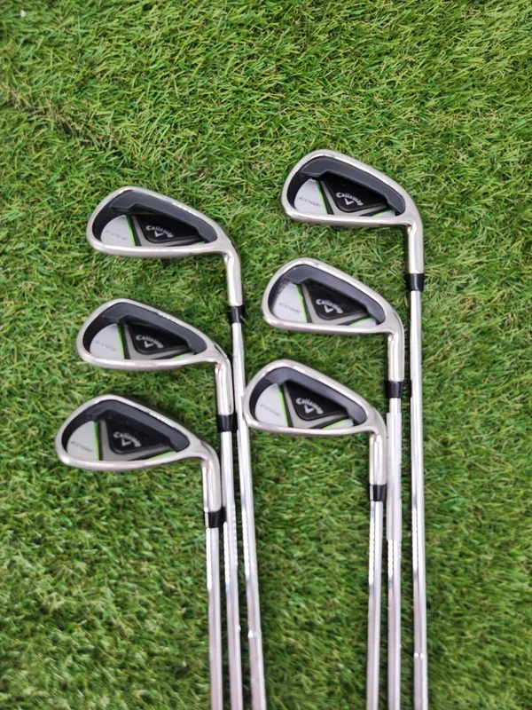 CALLAWAY EDGE IRON SET 6-PW,SW (missing GW) REG EDGE STEEL GOOD