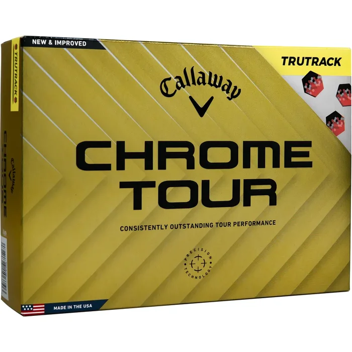 Callaway Golf Chrome Tour TruTrack Yellow Golf Balls