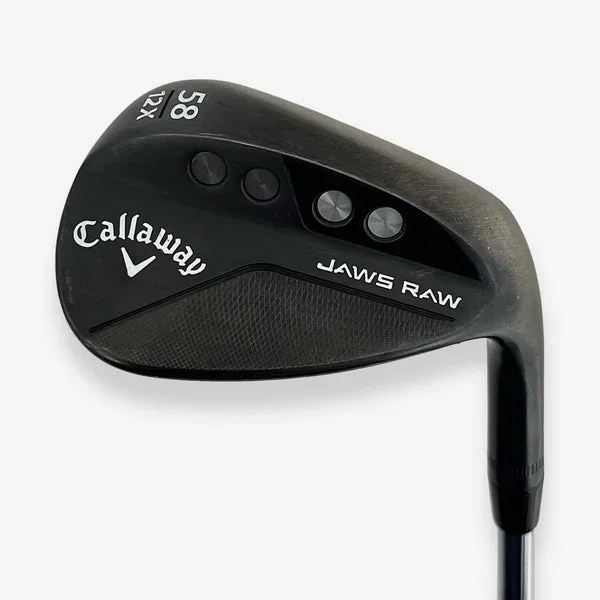 Callaway Jaws Raw Black Wedge 58° 12 Bounce Right Handed Wedge Flex Steel Shaft