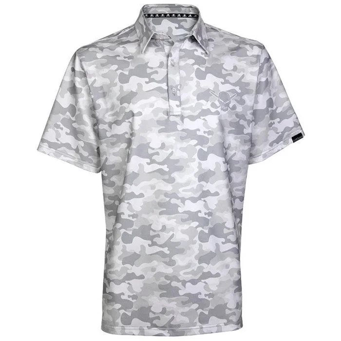Camo Cool Stretch Golf Shirt | White Camo
