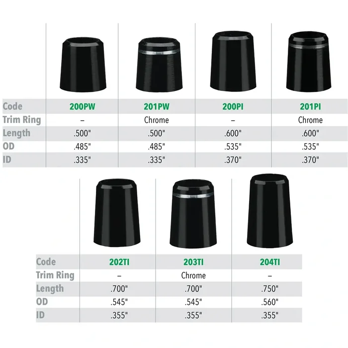 Chamfered Ferrules – .335″/.355″/.370″