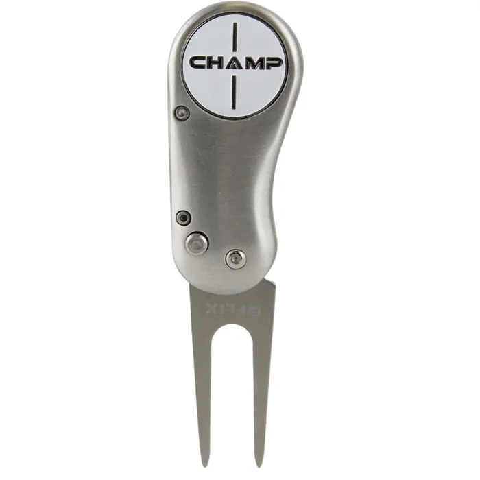 Champ Flix Pro Divot Repair Tool Silver-PS0266