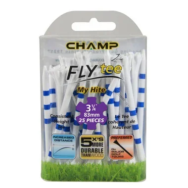 Champ My Hite FLYTee Golf Tees, 3 1/4″, Low friction plastic