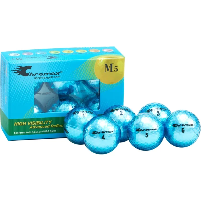 Chromax Metallic Blue M5 Golf Balls – 6-Pack