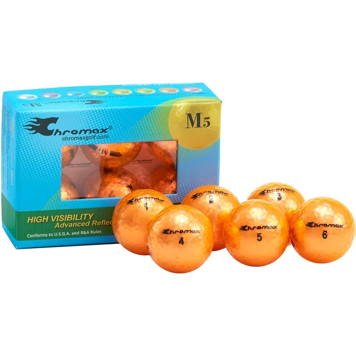 Chromax Metallic Neon M5 Golf Balls – 6-Pack