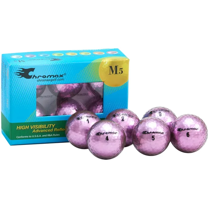 Chromax Metallic Purple M5 Golf Balls – 6-Pack