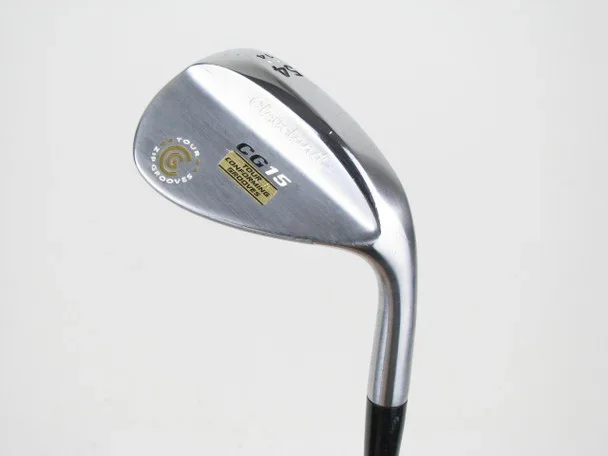 Cleveland CG15 Satin Chrome Tour Zip Grooves 54* Sand Wedge 54-14 w/ Steel (Out of Stock)