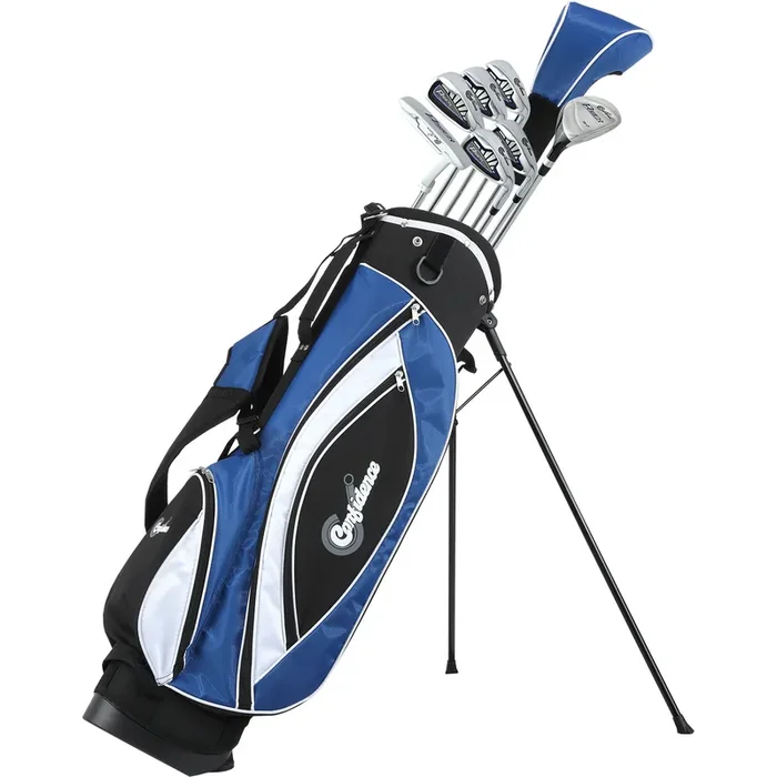 Confidence Golf Mens Power V3 +1 Inch Club Set and Stand Bag