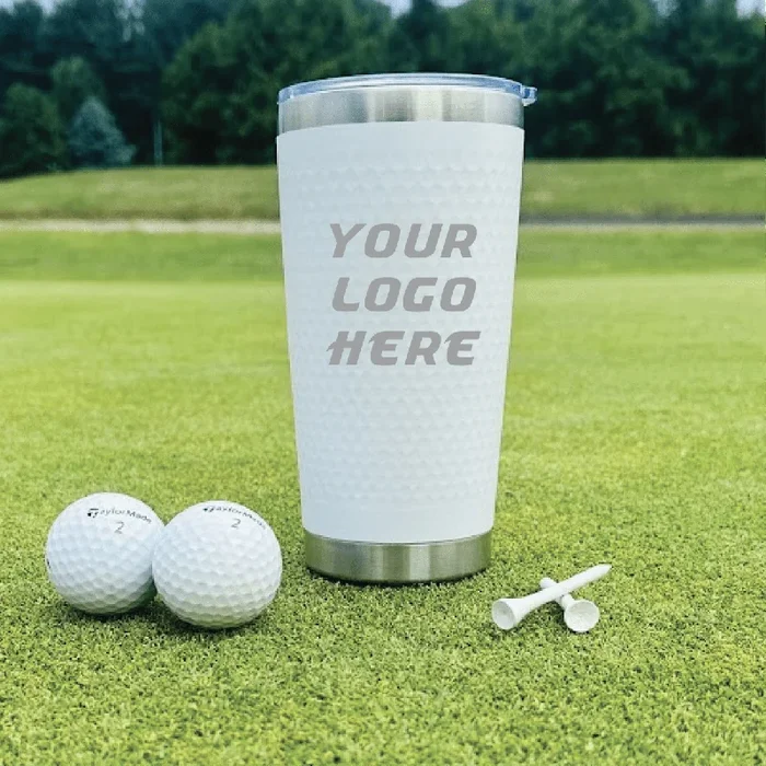 Custom Logo Golf Ball Textured Tumbler