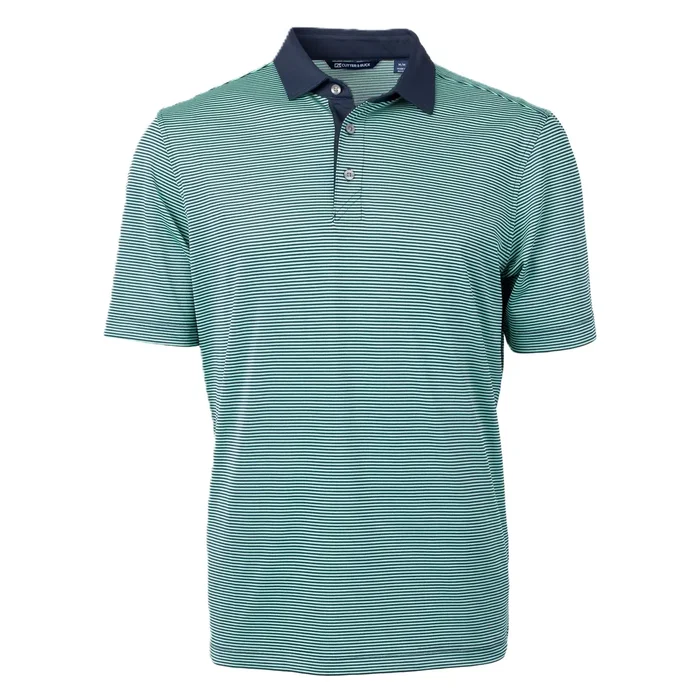 Cutter & Buck Virtue Eco Pique Micro Stripe Recycled Mens Polo