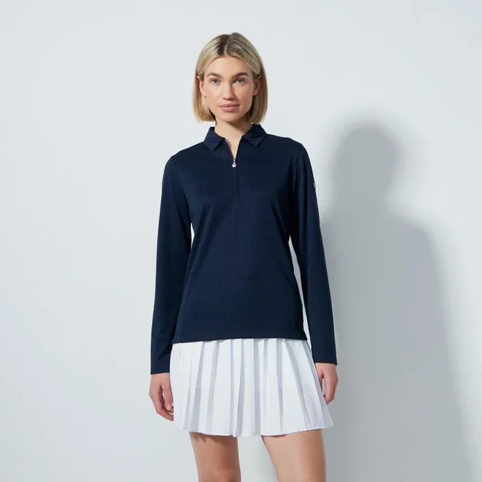 Daily Sports: Women’s Peoria Long Sleeve Polo Shirt – Dark Navy