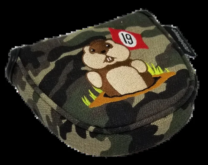 Dancing Gopher Camo Embroidered Putter Cover by ReadyGolf – Mallet