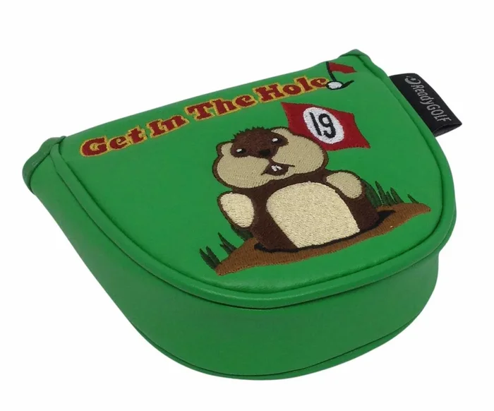 Dancing Gopher Green Embroidered Putter Cover by ReadyGolf – Mallet