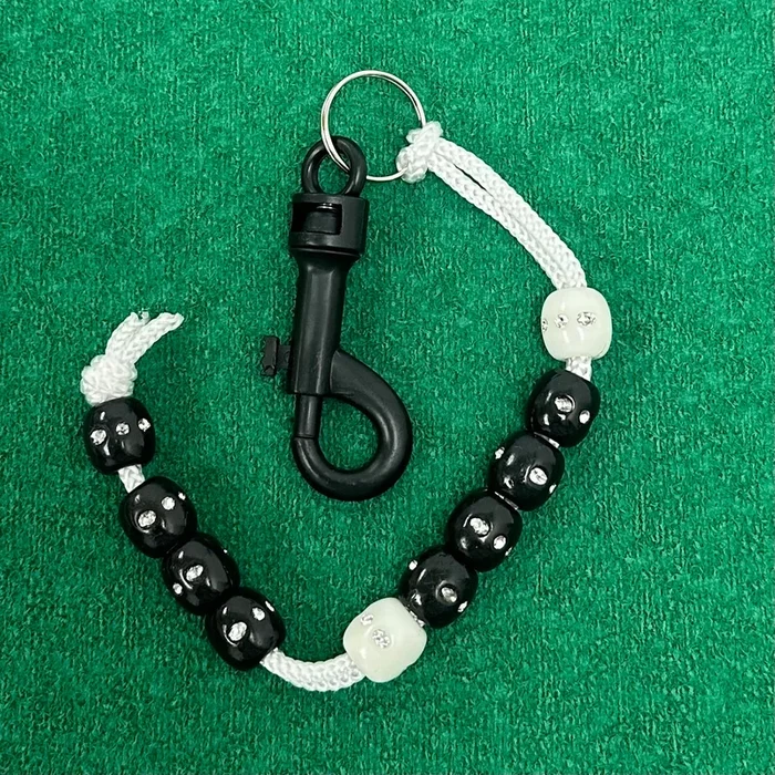 Deluxe Black or Pink Rhinestone Golf Bead Score Counter