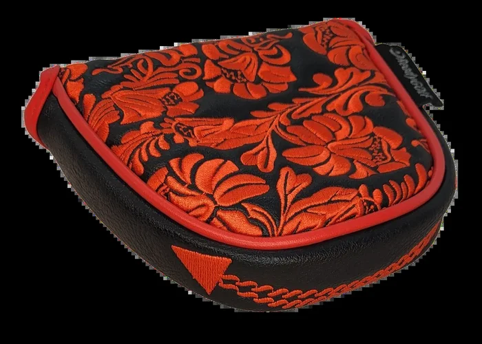 Desert Rose Embroidered Putter Cover by ReadyGOLF – Mallet