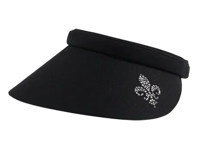 Dolly Mama: Ladies Brigitte Visor – Crystal Fleur De Lis