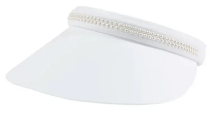 Dolly Mama: Ladies Jackie-O Visor – Pearl Double Row