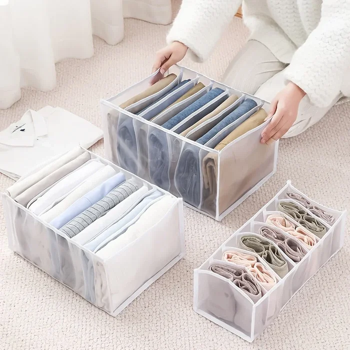 Drawer Organizers For Clothing, Closet Storage For Jeans T-shirts Pants, Wardrobe Clothes Underwear Bra Organizer