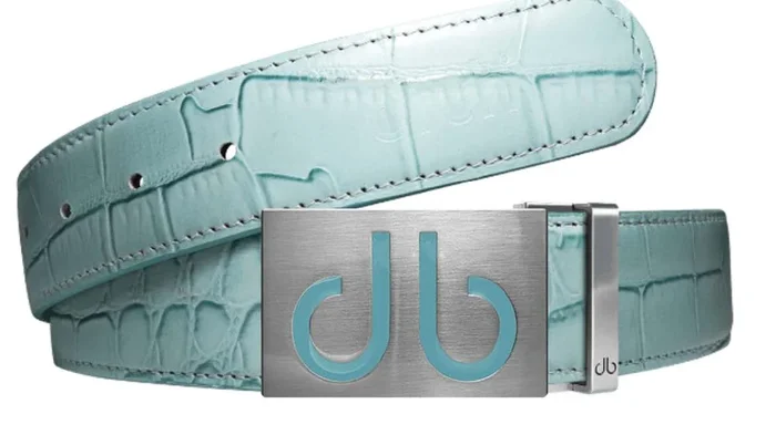 DRUH Luxury Leather Golf Belt for Men Crocodile Skin Embossed Design | Genuine Leather Men’s Belts | Hand Made Mens Belt Golf