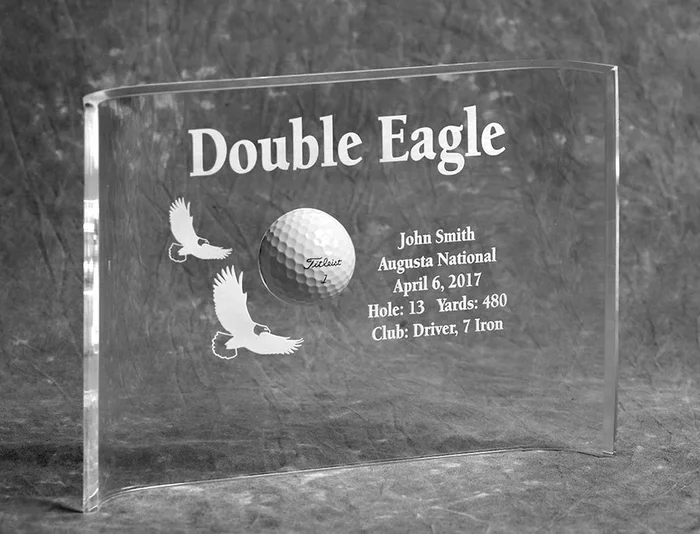 Eureka Golf: Double Eagle 7×10 Acrylic Crescent Award