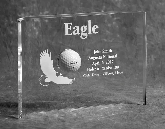 Eureka Golf: Eagle 7×10 Acrylic Crescent Award