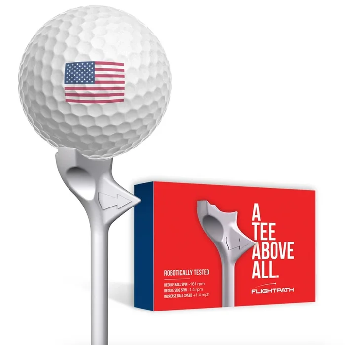 FlightPath White Golf Tees 2.75″ Pack of 8