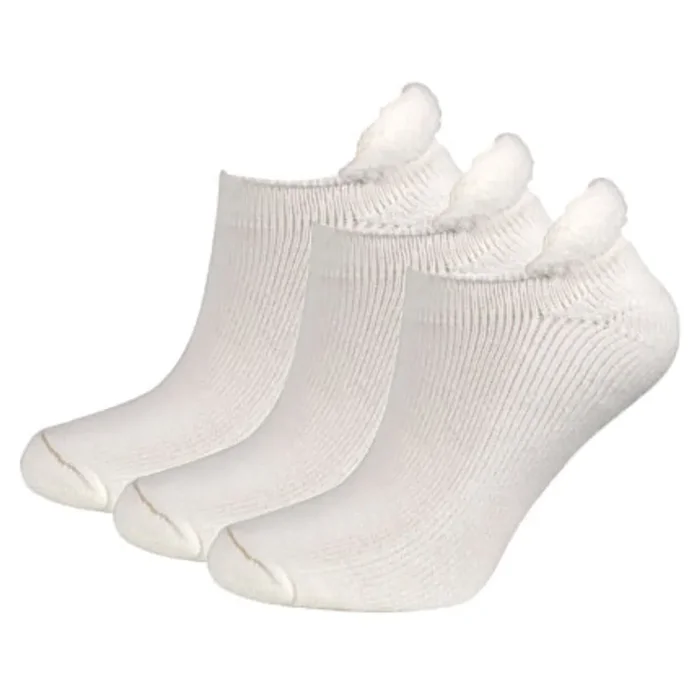FootJoy ComfortSof Roll-Top Socks – White – 3 Pair Pack