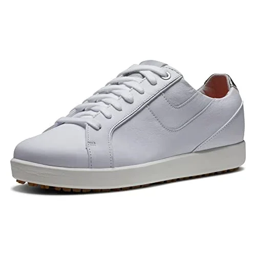FootJoy Links Women’s Spikeless Golf Shoes – White/White