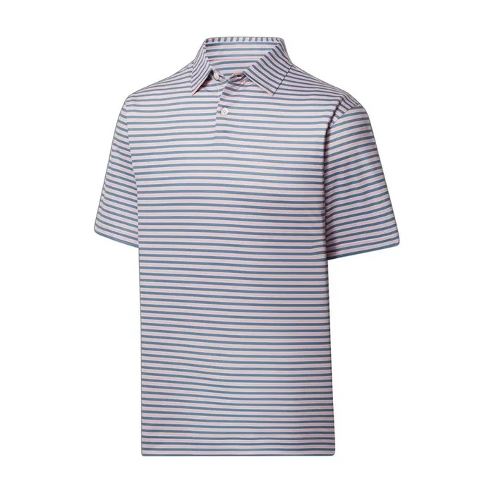FootJoy Lisle Mini Regimental Stripe Self Collar Polo
