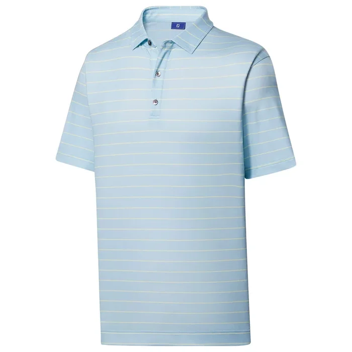 FootJoy Men’s Athletic Fit Open Stripe Jersey Self Collar Polo