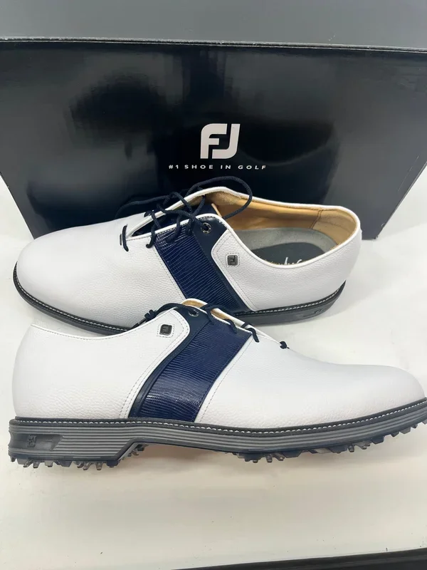 Footjoy Myjoys Premiere Series Packard Golf Shoes Custom White Purple 14 Wide