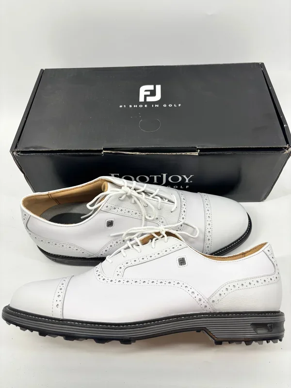 Footjoy Myjoys Premiere Series Tarlow Spikeless Golf Shoes Custom White 12.5 W