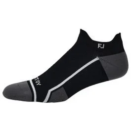FootJoy Tech D.R.Y. Roll Tab Golf Socks – Black/Grey