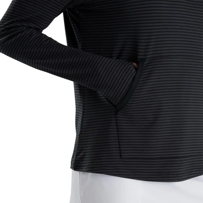 FootJoy Women’s Half-Zip Tonal Stripe Golf Mid-Layer