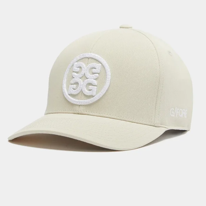 G/FORE Circle G’S Stretch Twill Golf Snapback Hat – Stone