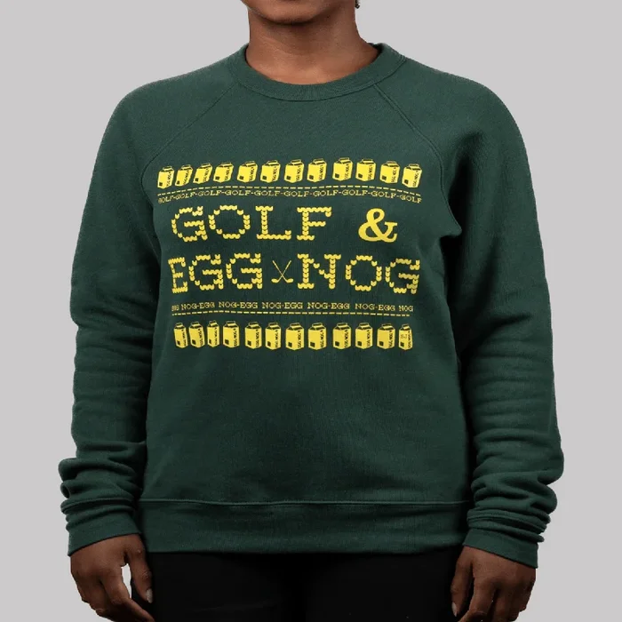 Golf & Egg Nog Unisex Ugly Golf Sweatshirt