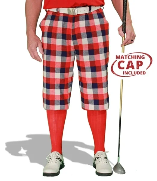 Golf Knickers: Mens ‘Par 5’ Limited Microfiber Golf Knickers & Cap – Forfar