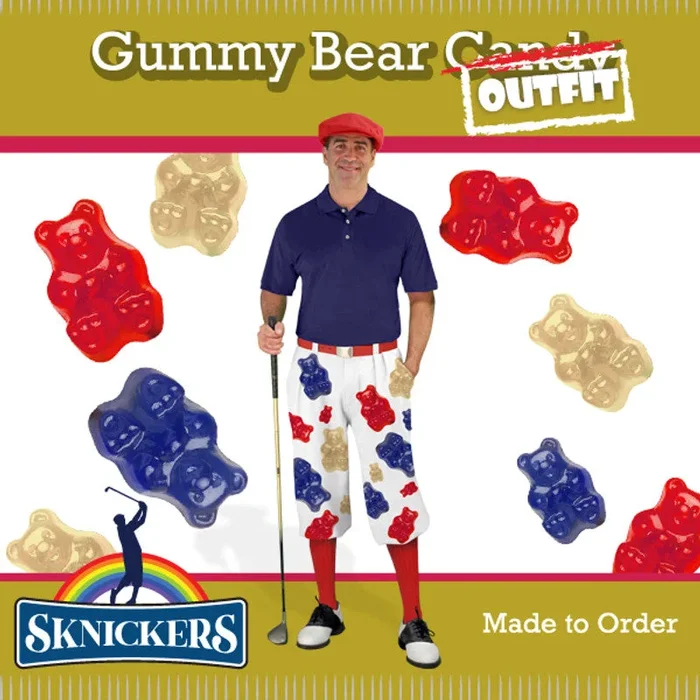 Golf Knickers: Mens Sknickers Knickers Outfit – American Gummy Bear Candy