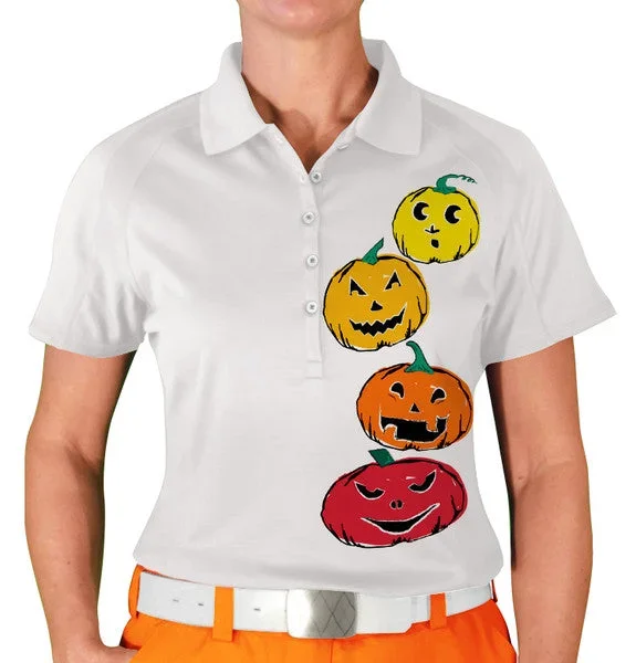 Golf Knickers: Womens Halloween Golf Shirt – Jack-O-Lanterns