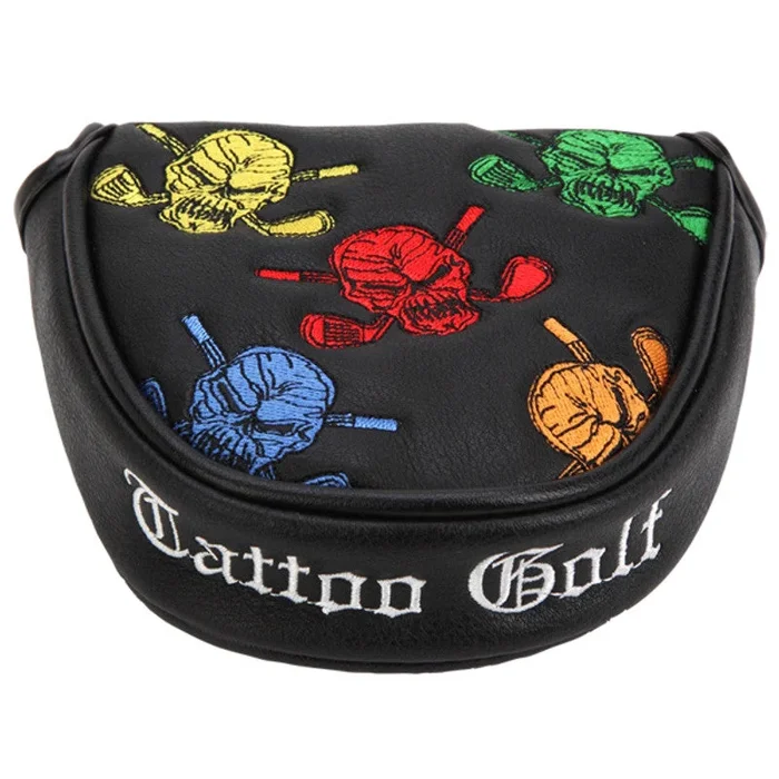 Golf Putter Cover -Two Ball / Mallet Style (Black/Multicolor)