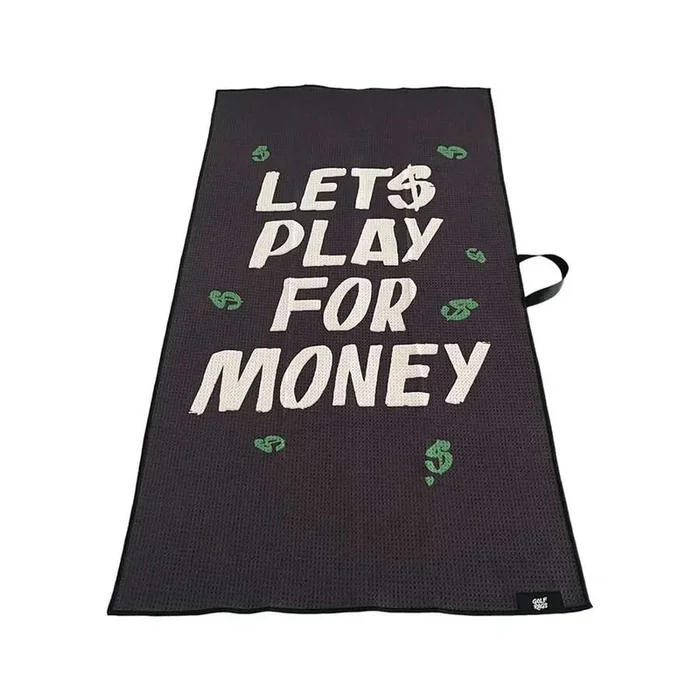 Golf Rags Premium 20 inch x 40 inch Let’s Play for Money Golf Towel