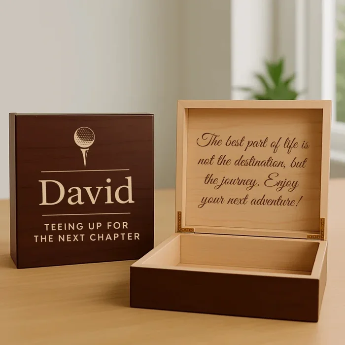 Golf Retirement Keepsake Box