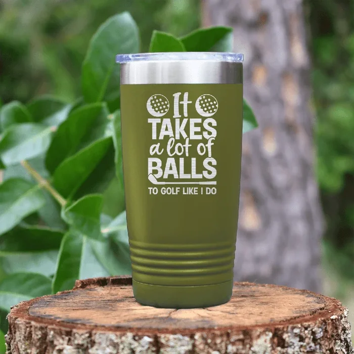Golfing Takes Balls Tumbler